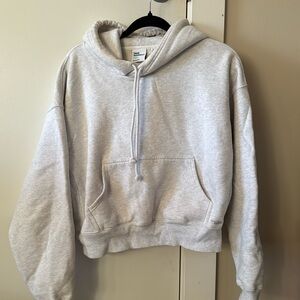 TNA sweatfleece boyfriend fit cropped hoodie